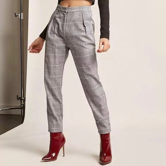 high waisted trousers h&m